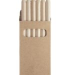 Set di 6 matite colorate in scatola di cartone riciclato